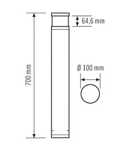 ESYLUX EL10821134 Pollerleuchte 7W, 3000K Höhe 70cm 2 ESYLUX EL10821134 Pollerleuchte 7W, 3000K Höhe 70cm – Bild 2