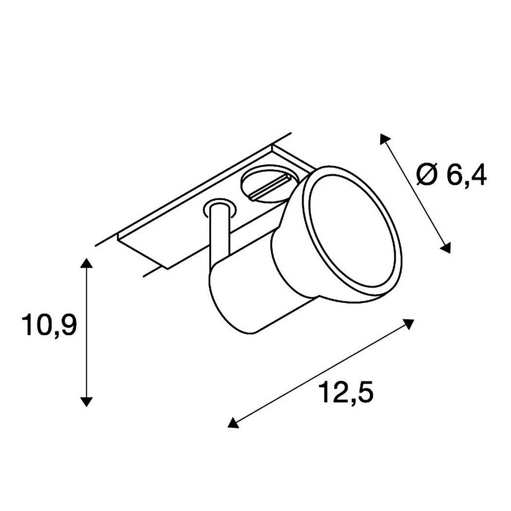 SLV 143454 PURIA TRACK 1Phasen-HV-Strahler, GU10, Ohne Leuchtmittel 2 SLV 143454 PURIA TRACK 1Phasen-HV-Strahler, GU10, Ohne Leuchtmittel – Bild 2