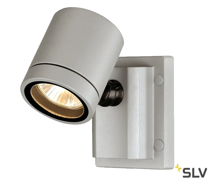 SLV 233104 Outdoor Wandleuchte GU10, Silbergrau 1 SLV 233104 Outdoor Wandleuchte GU10, Silbergrau