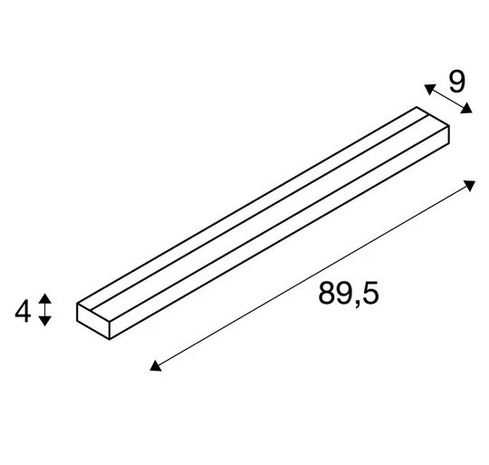 SLV 151796 SEDO 21, Wandleuchte, LED, 3000K, Eckig, L/B/H 89,5/8,5/4 Cm, Energiesparleuchte, 33 W 2 SLV 151796 SEDO 21, Wandleuchte, LED, 3000K, Eckig, L/B/H 89,5/8,5/4 Cm, Energiesparleuchte, 33 W – Bild 2