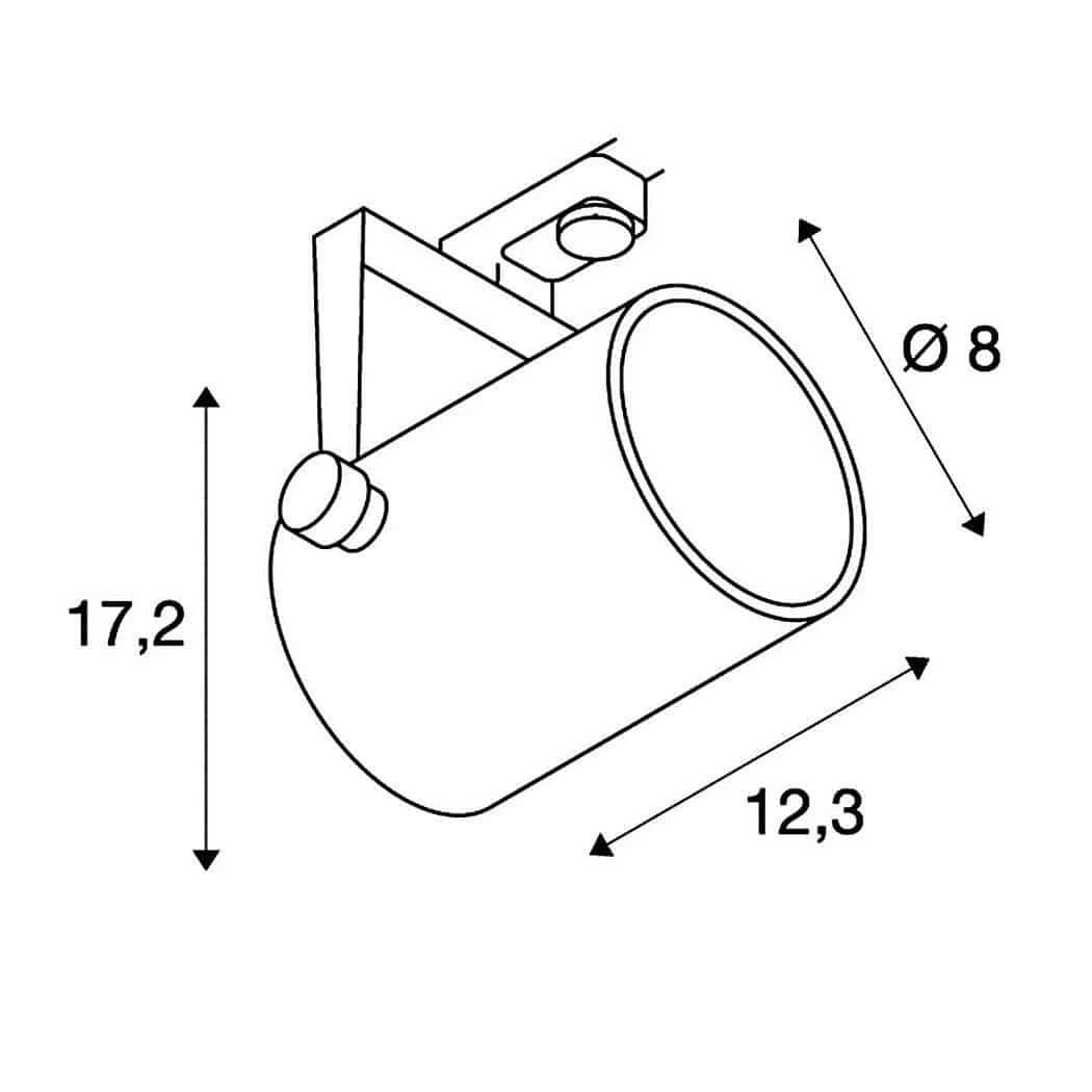 SLV 153850 EURO SPOT 3Phasen-HV-Strahler, GU10, Ohne Leuchtmittel 3 SLV 153850 EURO SPOT 3Phasen-HV-Strahler, GU10, Ohne Leuchtmittel – Bild 3