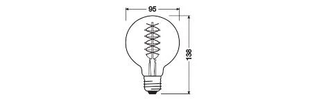 Ledvance 4058075761612 Vintage 1906® LED GLOBE 95, 320 °, 4,8 W, 822, 420 Lm, E27, Dimmbar 2 Ledvance 4058075761612 Vintage 1906® LED GLOBE 95, 320 °, 4,8 W, 822, 420 Lm, E27, Dimmbar – Bild 2