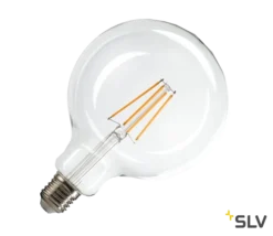 SLV 1005310 LED Leuchtmittel Transparent G125 E27, 7,5W 2700K CRI90 320°