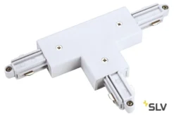 SLV 143081 T-Verbinder/ Einspeiser, Erde Rechts, Weiß