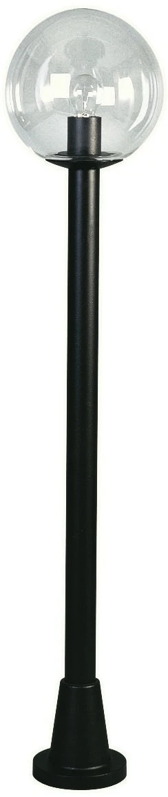 Albert 662053 Wegeleuchte, Höhe 1,25m, Schwarz, Kugel Kristallglas