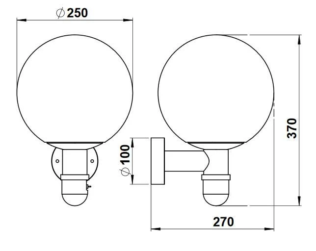 Albert 660641 Kugel-Wandleuchte M. Bewegungsmelder, Schwarz 2 Albert 660641 Kugel-Wandleuchte M. Bewegungsmelder, Schwarz – Bild 2