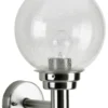 Albert 690226 Kugel-Wandleuchte Ø200mm, Blasenglas, Edelstahl