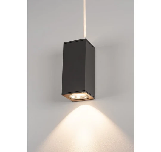 SLV 234515 BIG THEO WALL, Outdoor Wandleuchte, Zweiflammig, LED, 3000K, Flood Up/Beam Down, Silbergrau, B/H/T 13/29/13,5 Cm 4 SLV 234515 BIG THEO WALL, Outdoor Wandleuchte, Zweiflammig, LED, 3000K, Flood Up/Beam Down, Silbergrau, B/H/T 13/29/13,5 Cm – Bild 4