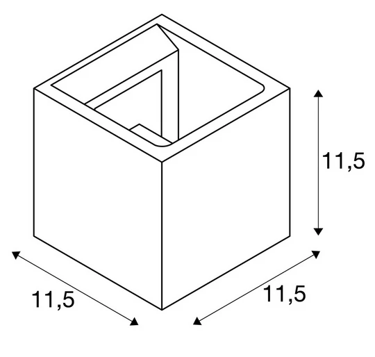 SLV 1000910 SOLID CUBE, Wandleuchte, QT14, Max. 25W 2 SLV 1000910 SOLID CUBE, Wandleuchte, QT14, Max. 25W – Bild 2