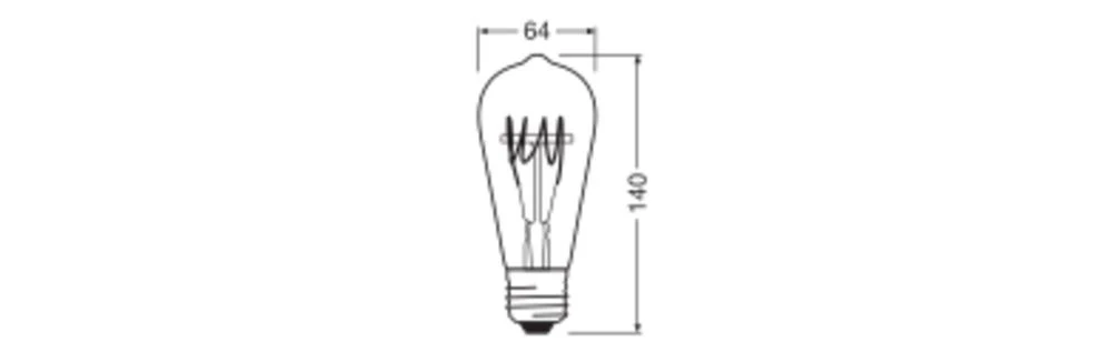 Ledvance 4099854075667 Vintage 1906® LED EDISON, < 360°, 4,8 W, 827, 470 Lm, E27, Dimmbar 2 Ledvance 4099854075667 Vintage 1906® LED EDISON, < 360°, 4,8 W, 827, 470 Lm, E27, Dimmbar – Bild 2