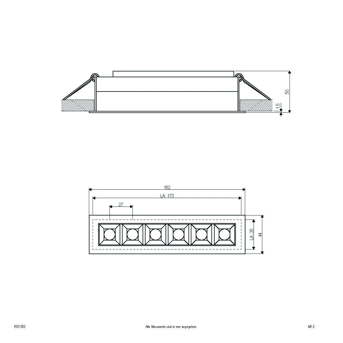 EVN P201202 LED Deckeneinbauleuchte Rechteckig, IP20, 10W, 3000K, 1000lm 2 EVN P201202 LED Deckeneinbauleuchte Rechteckig, IP20, 10W, 3000K, 1000lm – Bild 2