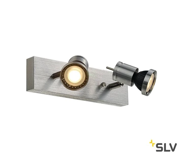SLV 147442 Asto 2 Wand-/Deckenleuchte GU10/2x75W 3 SLV 147442 Asto 2 Wand-/Deckenleuchte GU10/2x75W – Bild 3