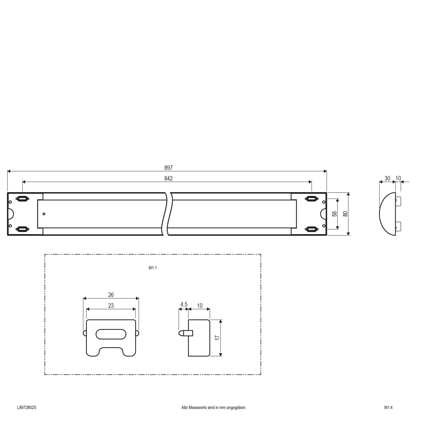 EVN L8972802S LED Anbaulichtleiste 3000K, 2565lm 2 EVN L8972802S LED Anbaulichtleiste 3000K, 2565lm – Bild 2