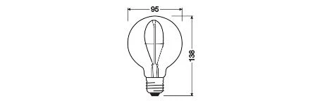 Ledvance 4058075760950 Vintage 1906® LED GLOBE 95, 320 °, 3,4 W, 818, 100 Lm, E27, Nicht Dimmbar 2 Ledvance 4058075760950 Vintage 1906® LED GLOBE 95, 320 °, 3,4 W, 818, 100 Lm, E27, Nicht Dimmbar – Bild 2