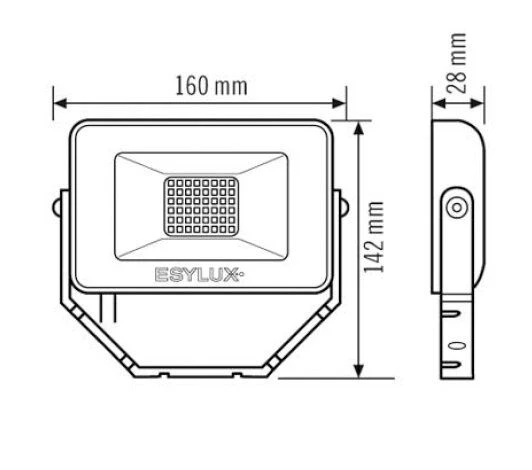 ESYLUX EL10810787 LED-Strahler 3000 K, 10 W, Tiefe 28mm 2 ESYLUX EL10810787 LED-Strahler 3000 K, 10 W, Tiefe 28mm – Bild 2