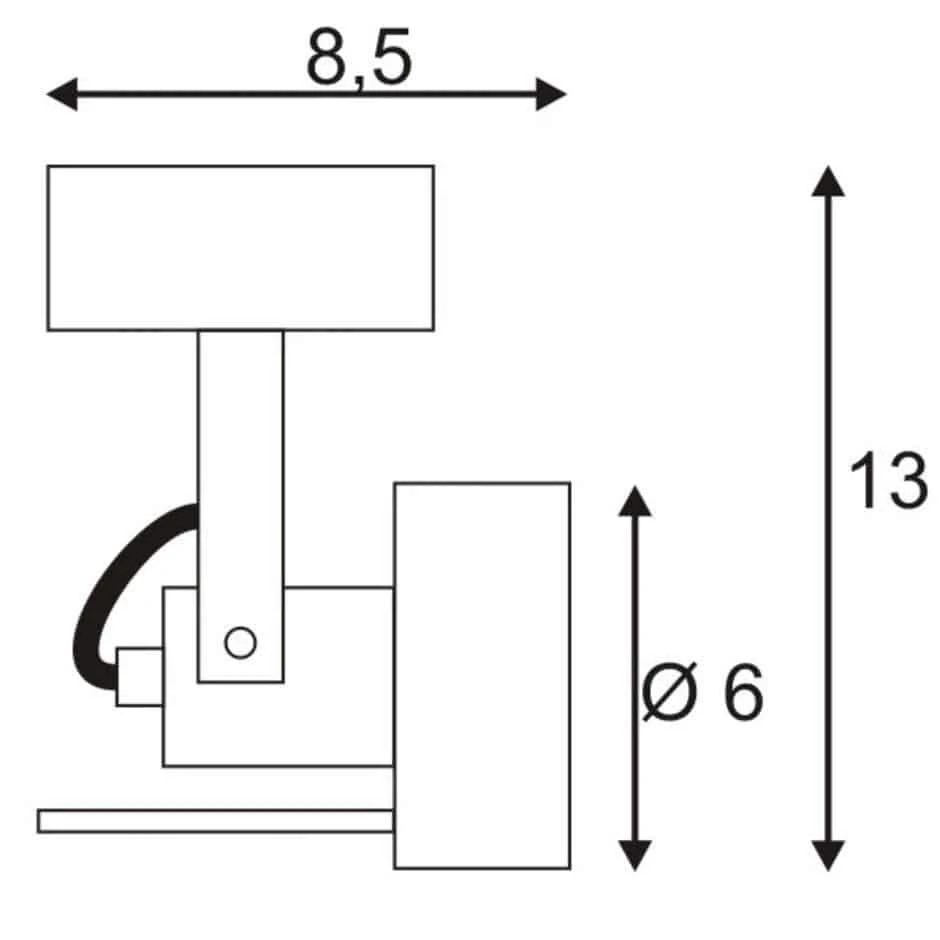 SLV 147559 INDA SPOT Wand- Und Deckenleuchte, GU10/50W 2 SLV 147559 INDA SPOT Wand- Und Deckenleuchte, GU10/50W – Bild 2
