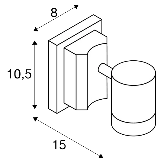 SLV 233104 Outdoor Wandleuchte GU10, Silbergrau 2 SLV 233104 Outdoor Wandleuchte GU10, Silbergrau – Bild 2
