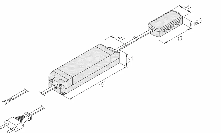Hera 20604001201 LED-Trafo 24V/30W Mit Eurostecker 2 Hera 20604001201 LED-Trafo 24V/30W Mit Eurostecker – Bild 2