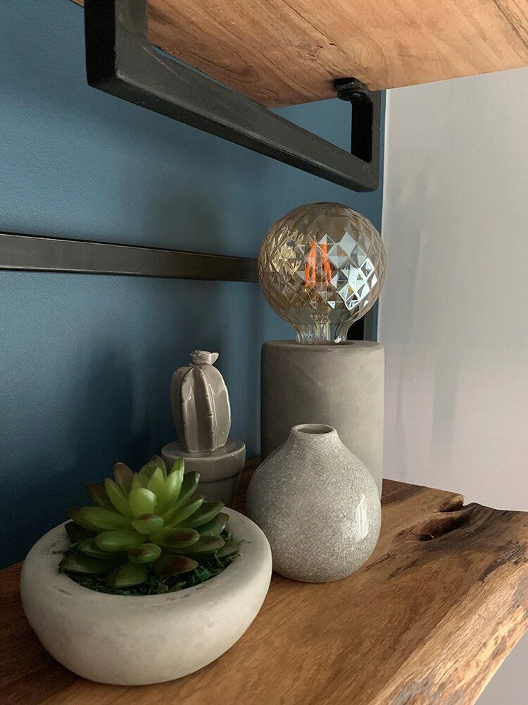 BAILEY 140639 Tischleuchte Beton E27, Höhe 13 Cm 3 BAILEY 140639 Tischleuchte Beton E27, Höhe 13 Cm – Bild 3