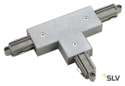 SLV 143082 T-Verbinder/ Einspeiser, Erde Rechts, Silbergrau