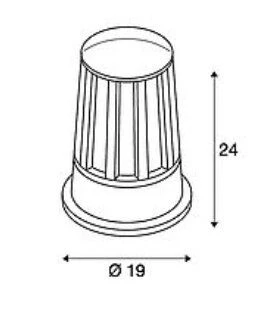 SLV 230435 Outdoor Wegeleuchte Cone, E27, IP54, Höhe 24 Cm 2 SLV 230435 Outdoor Wegeleuchte Cone, E27, IP54, Höhe 24 Cm – Bild 2