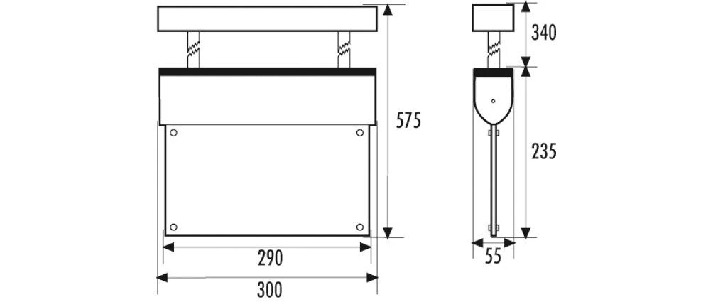 Esylux EN10030345 LED-Notausgangsleuchte SLC Für Pendelmontage 3 Esylux EN10030345 LED-Notausgangsleuchte SLC Für Pendelmontage – Bild 3