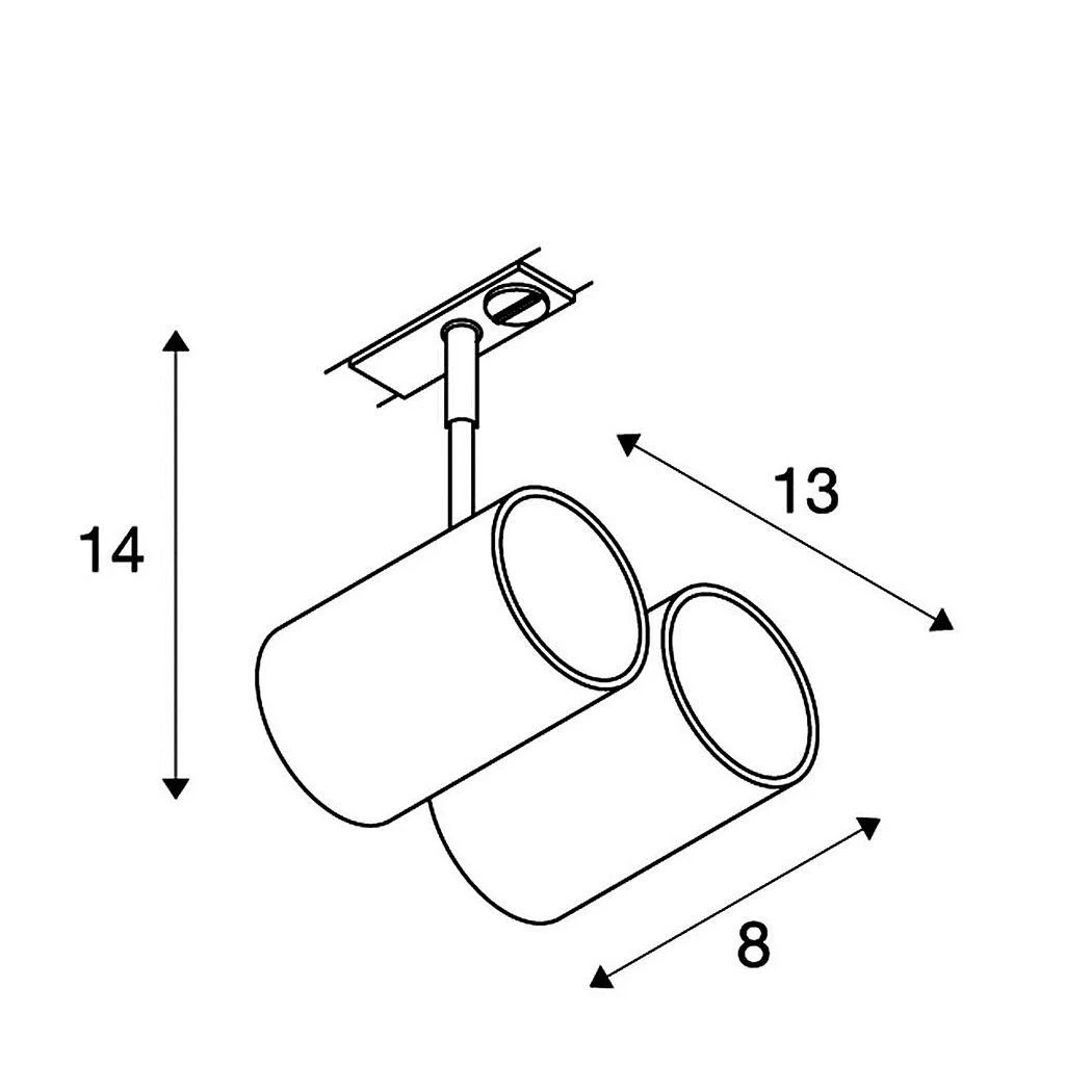 SLV 143431 BIMA Double 1Phasen-HV-Strahler, GU10, Ohne Leuchtmittel 3 SLV 143431 BIMA Double 1Phasen-HV-Strahler, GU10, Ohne Leuchtmittel – Bild 3