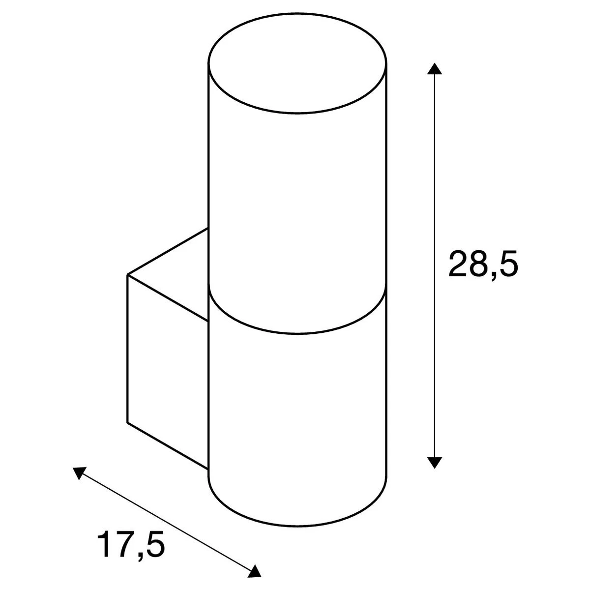 SLV 155752 LISENNE Wandleuchte, 23W, E27 2 SLV 155752 LISENNE Wandleuchte, 23W, E27 – Bild 2