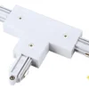 SLV 143071 T-Verbinder/ Einspeiser, Erde Links, Weiß