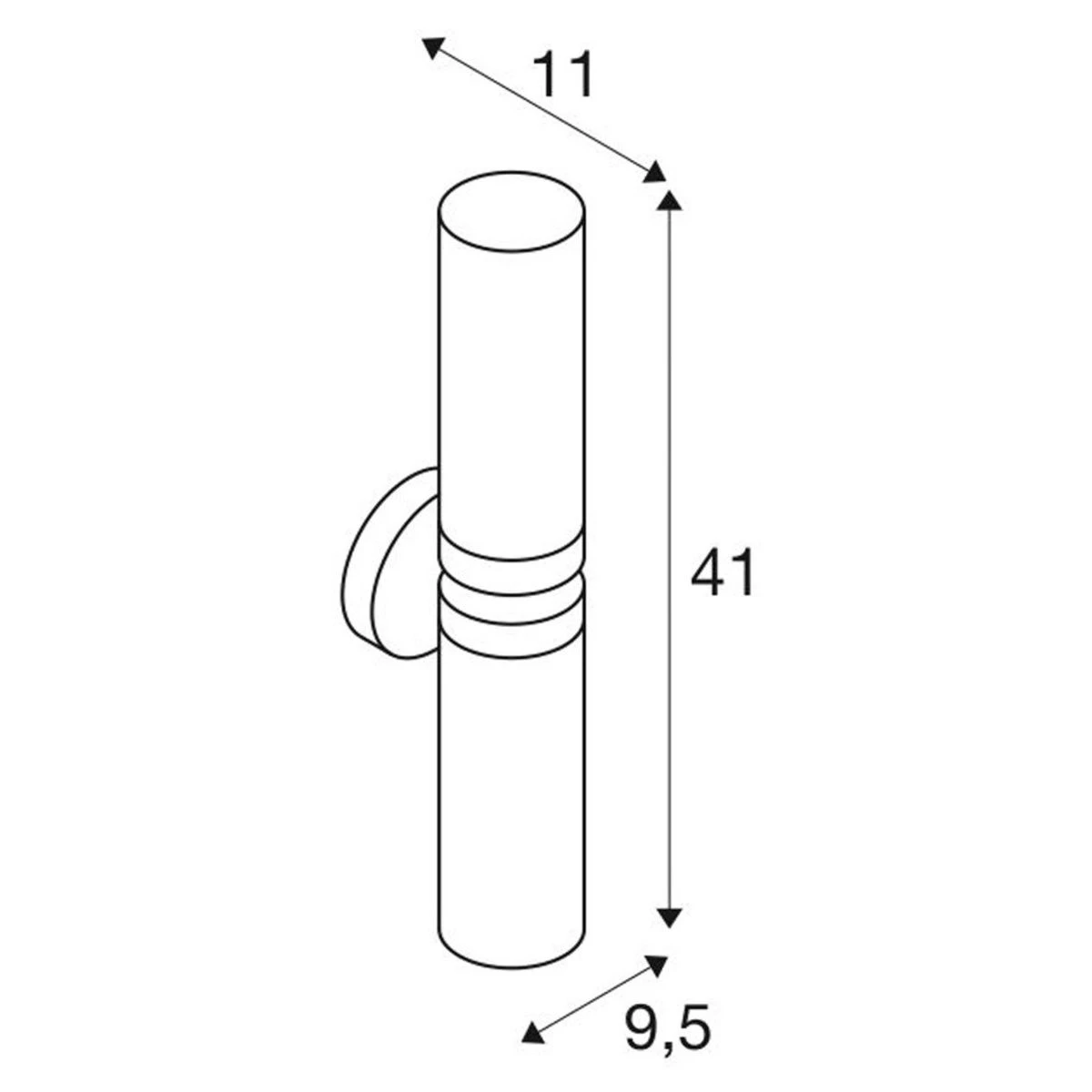 SLV 1002229 WL 106 Wandleuchte, E14/2x40W IP44 2 SLV 1002229 WL 106 Wandleuchte, E14/2x40W IP44 – Bild 2