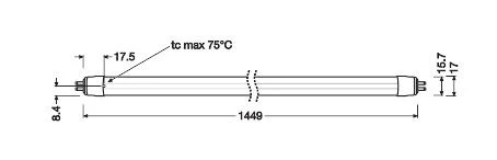 Ledvance 4058075730410 LED TUBE T5 EXTERNAL P DALI 1449 Mm, 180 °, 37 W, 840, 5600 Lm, G5, Dimmbar 2 Ledvance 4058075730410 LED TUBE T5 EXTERNAL P DALI 1449 Mm, 180 °, 37 W, 840, 5600 Lm, G5, Dimmbar – Bild 2