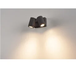 SLV 233255 HELIA, Outdoor Wandleuchte, Zweiflammig, LED, 3000K, IP55, Schwenkbar, 2x8W -Beleuchtungs Discounter 53d7bd04e592f8ed562acfab3f8eb2017f106f80