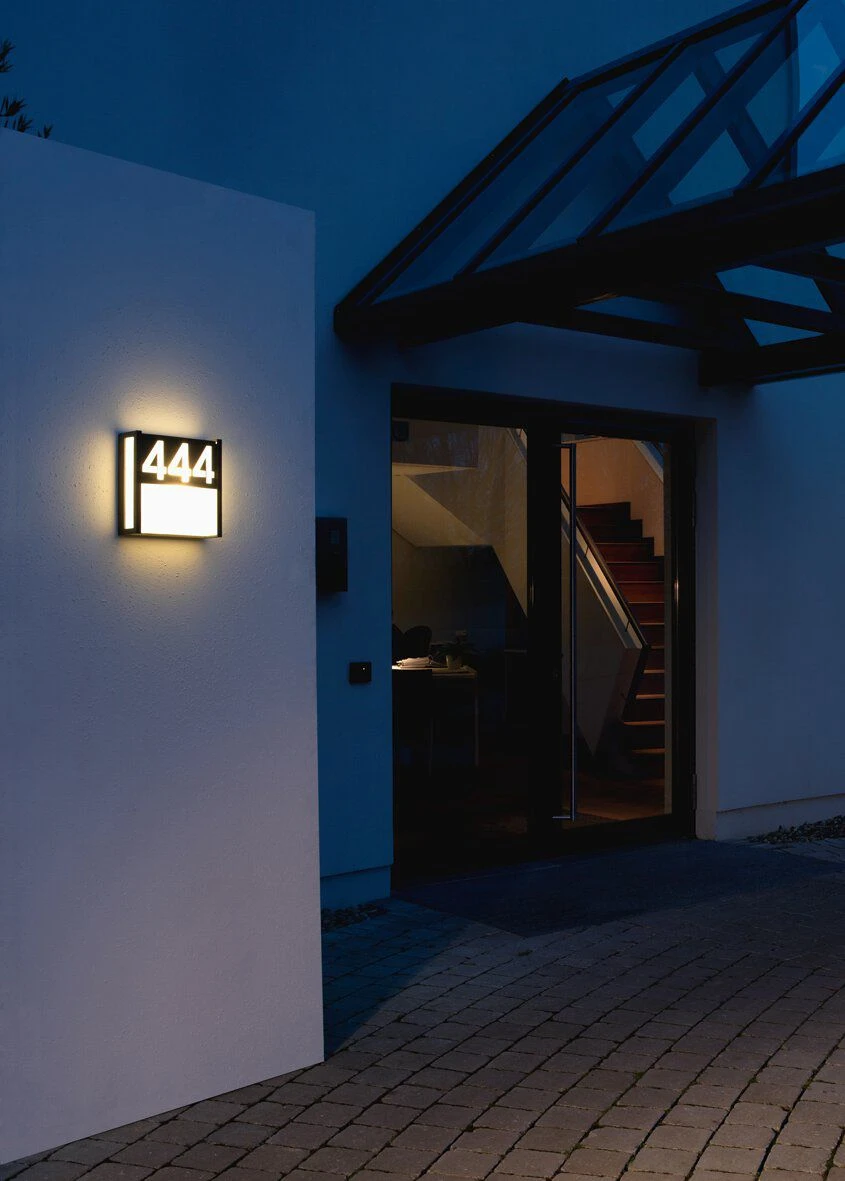 Albert 696401 Hausnummern-Wandleuchte, LED 10W, Silber 4 Albert 696401 Hausnummern-Wandleuchte, LED 10W, Silber – Bild 4