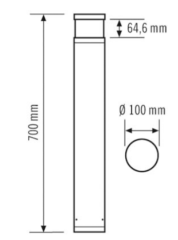 ESYLUX EL10821127 Pollerleuchte ALVA TR 360° 500 830 WH 2 ESYLUX EL10821127 Pollerleuchte ALVA TR 360° 500 830 WH – Bild 2