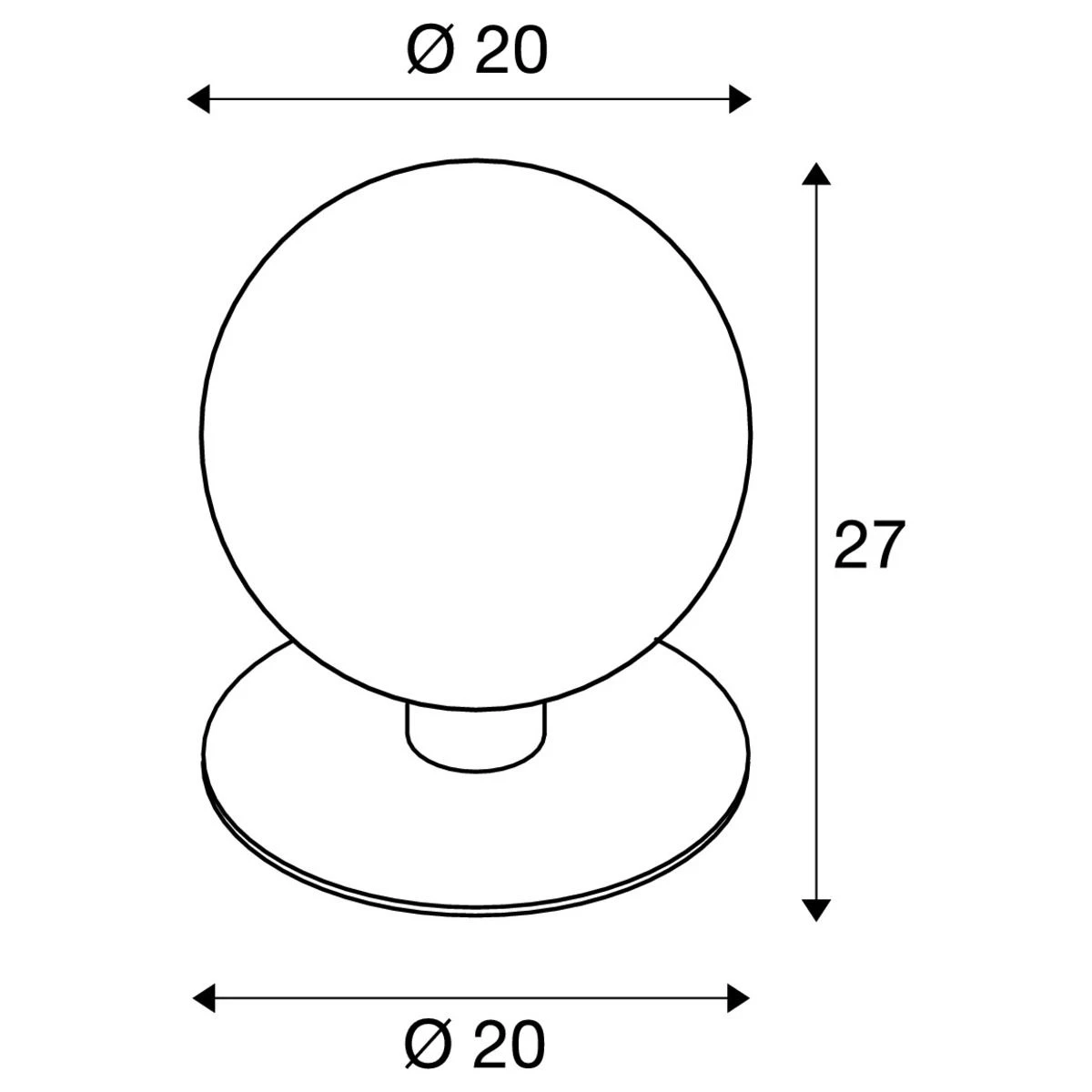 SLV 1001999 GLOO PURE 27 Pole Outdoor Stehleuchte, Höhe 27cm, IP44 2 SLV 1001999 GLOO PURE 27 Pole Outdoor Stehleuchte, Höhe 27cm, IP44 – Bild 2