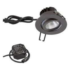 EVN PCE650N61602 LED Deckeneinbau Rund, Schwenkbar, IP65, 6W, 3000K, 620lm