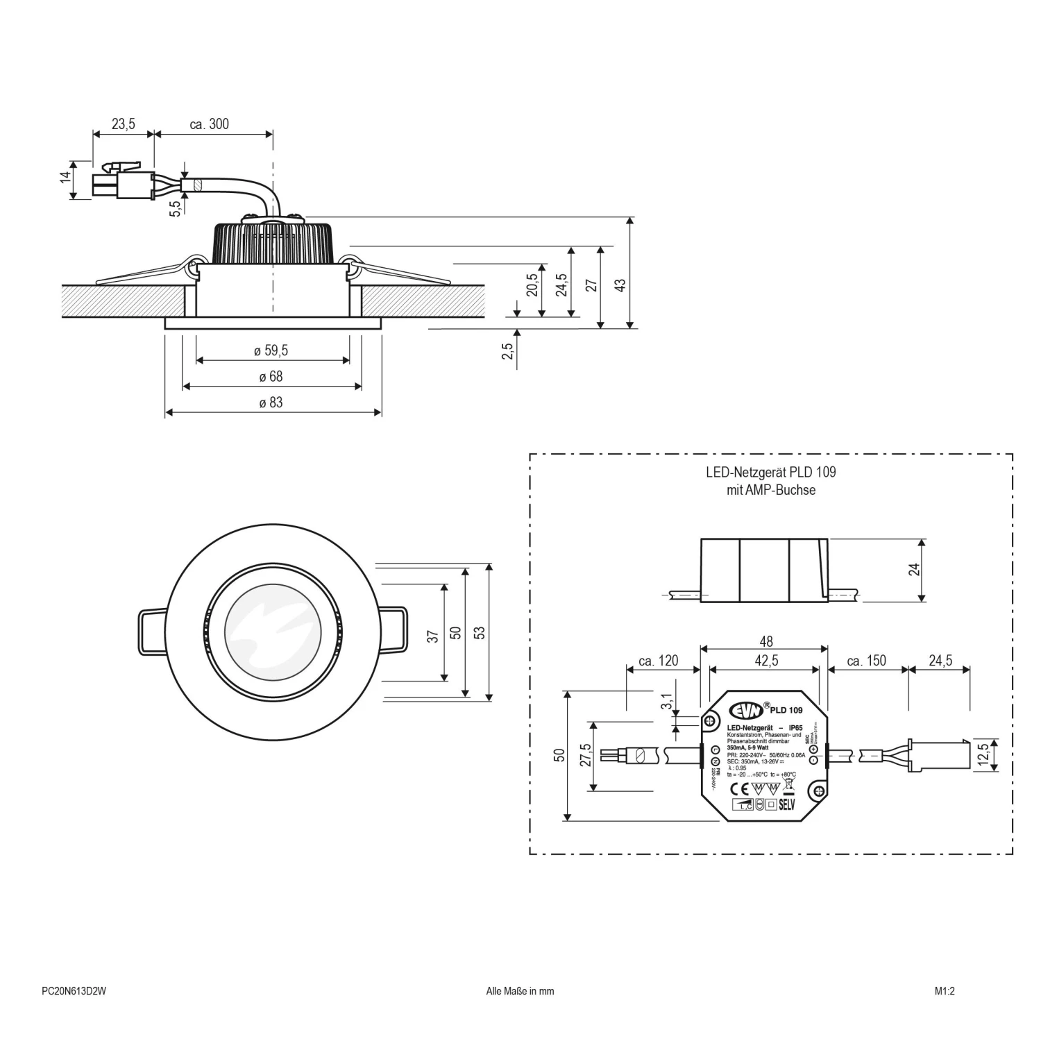 EVN PC20N613D2W LED Deckeneinbauleuchte Rund, Schwenkbar, IP20, 6W, 3000K, 600lm 2 EVN PC20N613D2W LED Deckeneinbauleuchte Rund, Schwenkbar, IP20, 6W, 3000K, 600lm – Bild 2