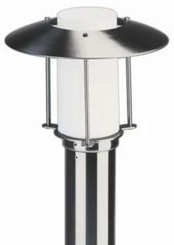 Albert 692257 Edelstahl-Pollerleuchte, Höhe 0,9m, E27