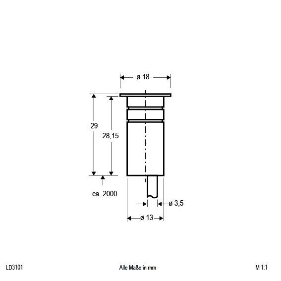 EVN LD3-101 LED-Einbaulichtpunkt 0,2W, Edelstahl IP68 2 EVN LD3-101 LED-Einbaulichtpunkt 0,2W, Edelstahl IP68 – Bild 2