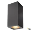SLV 234515 BIG THEO WALL, Outdoor Wandleuchte, Zweiflammig, LED, 3000K, Flood Up/Beam Down, Silbergrau, B/H/T 13/29/13,5 Cm