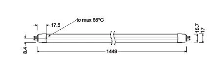 Ledvance 4058075730519 LED TUBE T5 EXTERNAL P DALI 1449 Mm, 180 °, 18 W, 840, 2800 Lm, G5, Dimmbar 2 Ledvance 4058075730519 LED TUBE T5 EXTERNAL P DALI 1449 Mm, 180 °, 18 W, 840, 2800 Lm, G5, Dimmbar – Bild 2