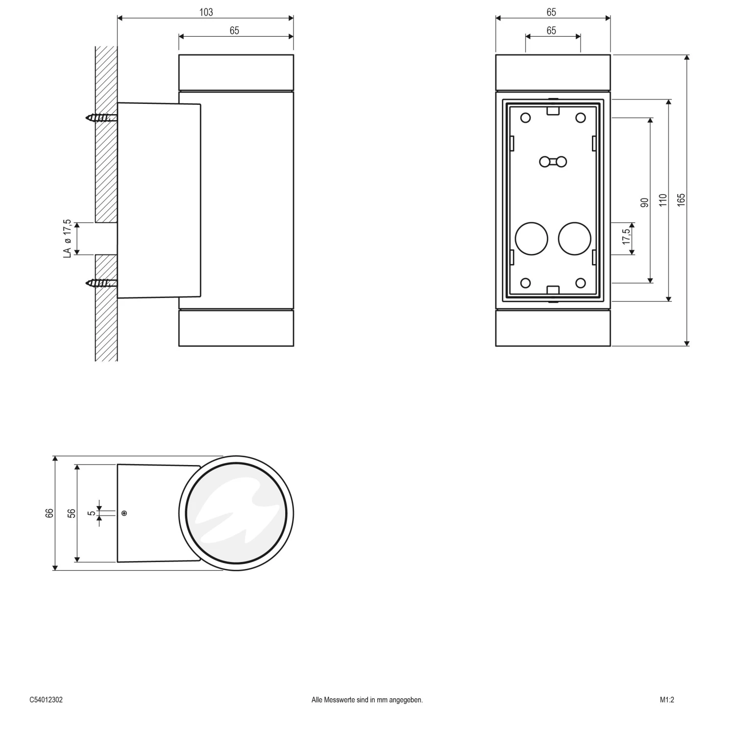 EVN C54012302 LED Wandanbauleuchte Up+down, 3000K, 2x180lm 2 EVN C54012302 LED Wandanbauleuchte Up+down, 3000K, 2x180lm – Bild 2
