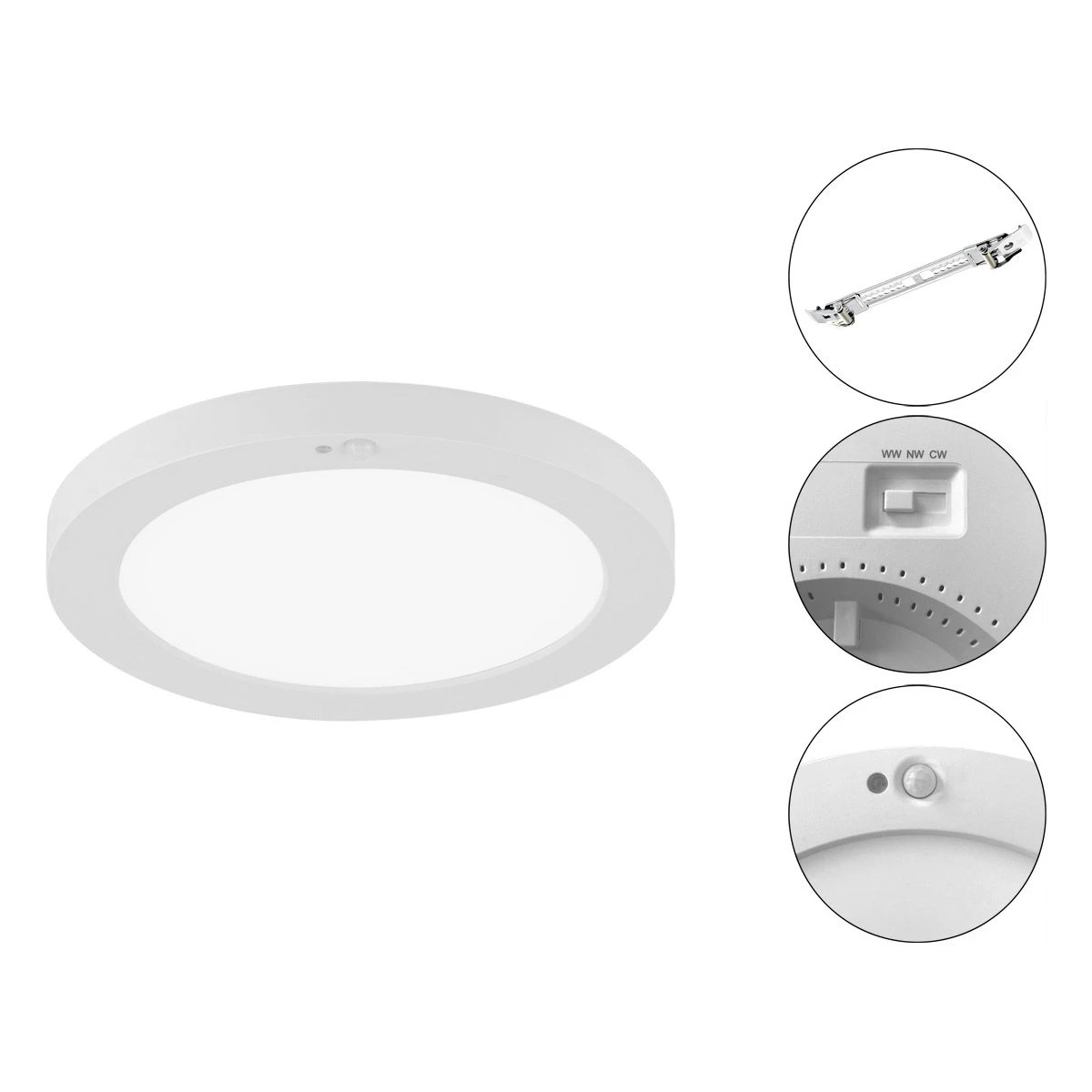 EVN LPRV170125BM LED Ein- Und Anbaupanel 12W 3000-6000K 1 EVN LPRV170125BM LED Ein- Und Anbaupanel 12W 3000-6000K