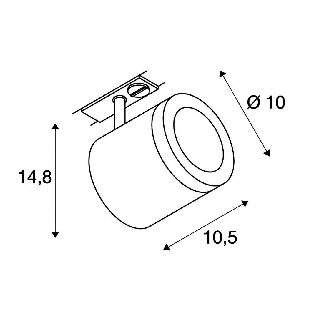 SLV 143941 ENOLA C 1Phasen-HV-LED-Strahler, 11W, Incl. LED, 35° 3 SLV 143941 ENOLA C 1Phasen-HV-LED-Strahler, 11W, Incl. LED, 35° – Bild 3