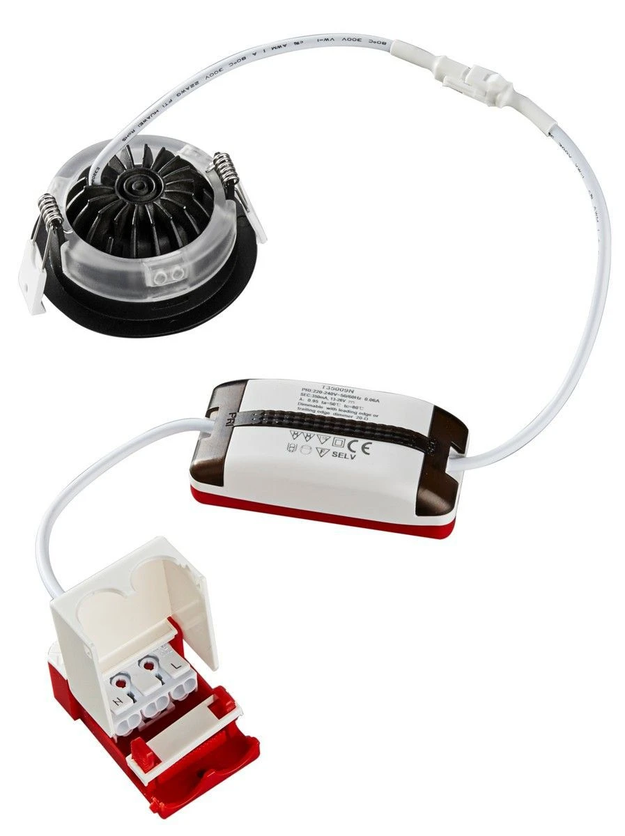 Heitronic 500953 LED Einbaustrahler DL6809 Schwarz Rund 24°, Dimm. 2 Heitronic 500953 LED Einbaustrahler DL6809 Schwarz Rund 24°, Dimm. – Bild 2