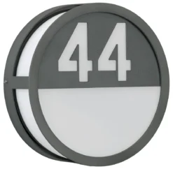 Albert 626402 Hausnummern-Wandleuchte Rund, LED 10W, Anthrazit