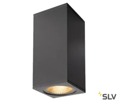 SLV 234505 BIG THEO WALL, Outdoor Wandleuchte, Zweiflammig, LED, 3000K, Flood Up/down, B/H/T 13/27,5/13,5 Cm