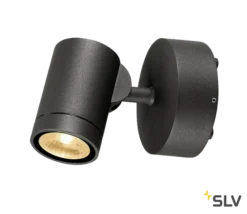 SLV 233245 HELIA, Outdoor Wandleuchte, Einflammig, LED, 3000K, IP55, Schwenkbar, 8W