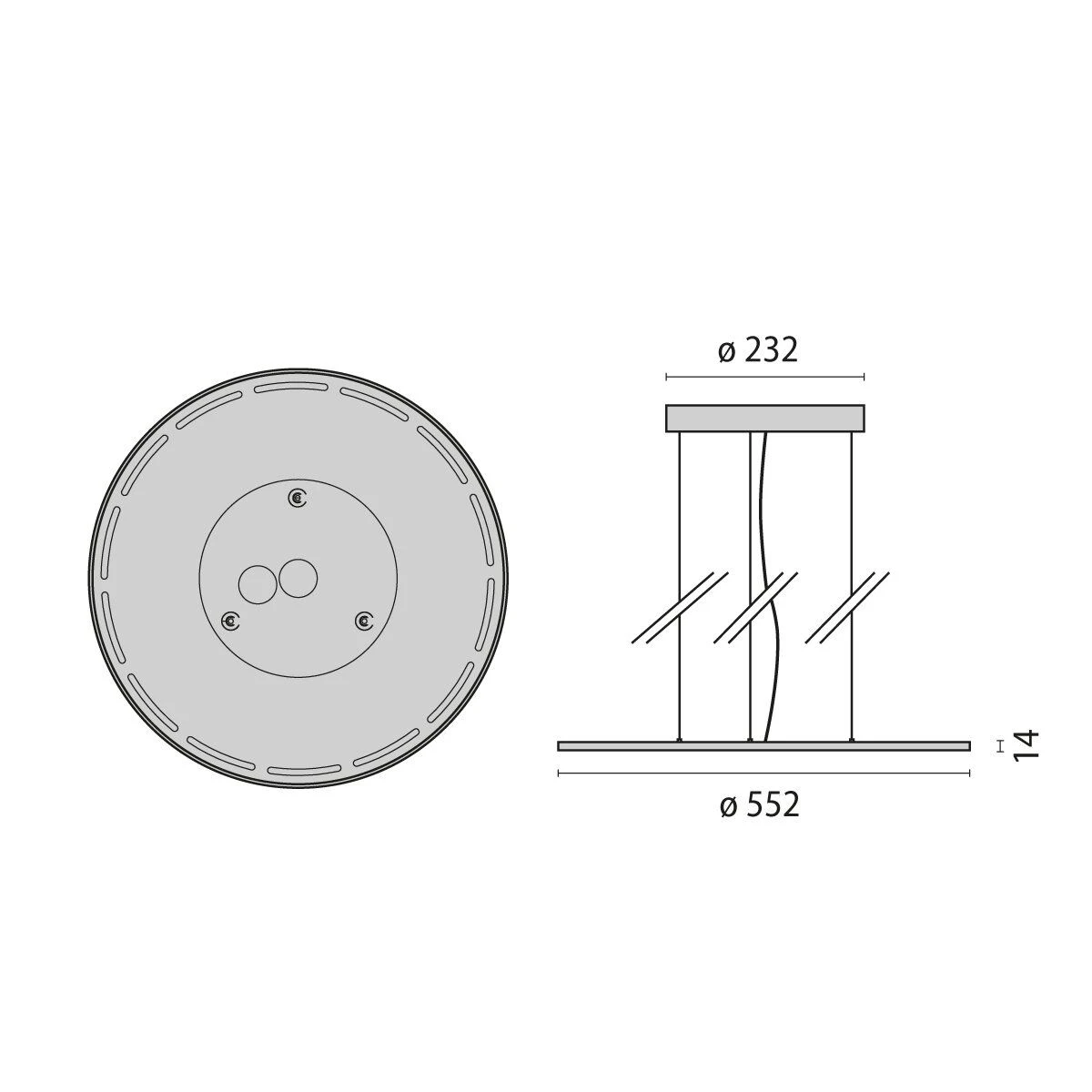 Perform.i.L. 8555291516310 Pendelleuchte Rund FL555PL, 50W/3000K Warmw., DALI Dimmbar 5 Perform.i.L. 8555291516310 Pendelleuchte Rund FL555PL, 50W/3000K Warmw., DALI Dimmbar – Bild 5