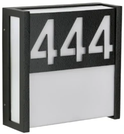 Albert 666401 Hausnummern-Wandleuchte, LED 10W, Schwarz
